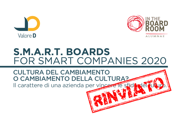 Evento rinviato: S.M.A.R.T. BOARDS for Smart Companies 2020